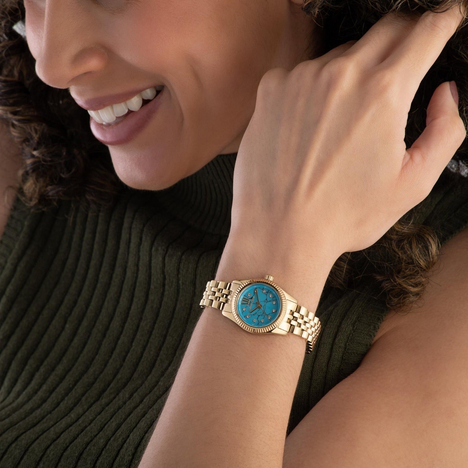 Michael Kors Petite Lexington MK4813 - Montre Femme Acier Doré