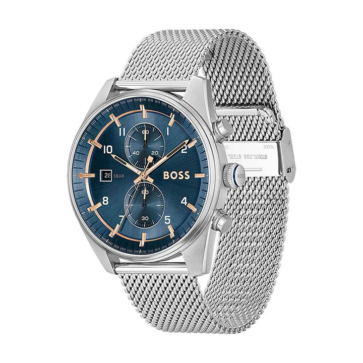 Montre Boss Skytraveller Bleu