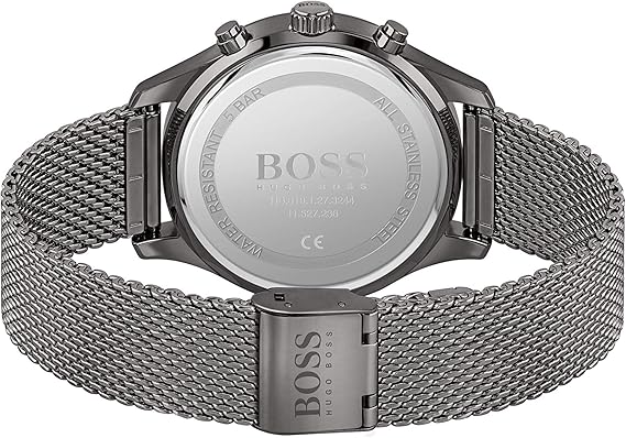 Montre Homme Hugo Boss Associate 1513870 chronographe anthracite maille milanaise