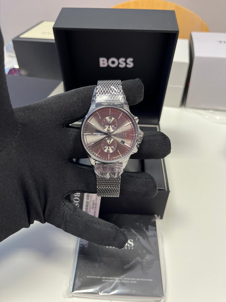 Montre Hugo boss maille chronographe anthracite 1513870